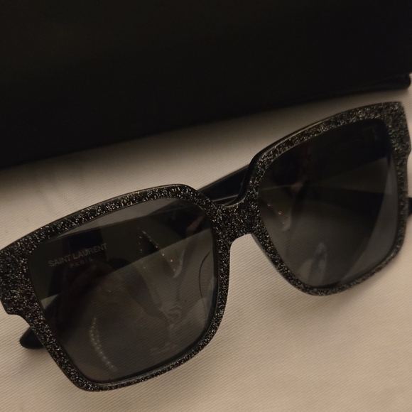 Saint Laurent Glitter Black Sunglasses - Picture 1 of 4